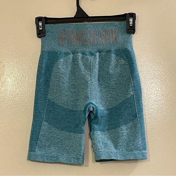 GYMSHARK Flex Cycling Shorts in Hydro Teal Marl - Picture 6 of 8